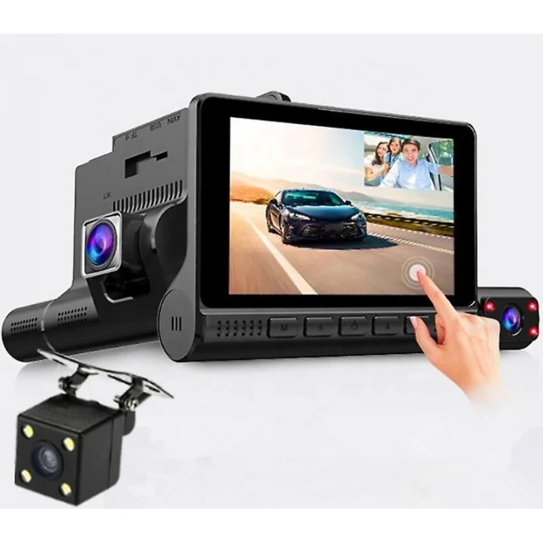 Camera auto Tripla cu ecran TouchScreen 4 inch, Video FULL HD